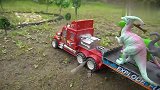 挖掘机小卡车帮助农场动物运送糖果皮球