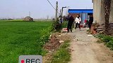 爷爷给小孙女装了个高空滑轮