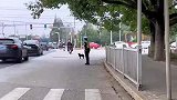 狗非要闯红灯，把交警叔叔愁坏了