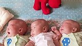 三胞胎到这家已经两个月了，怎么有个小家伙在哭啊