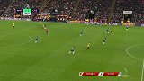 杜库雷边路1V2送贴地传中 迪尼门前垫射打偏
