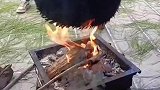羊皮锅煮羊肉原汁原味，野炊不用带锅了