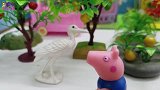 小猪佩奇：乔治认识新朋友，好漂亮的白鹤呀！