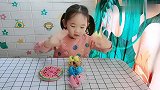 一起来吃西瓜棉花糖喽！