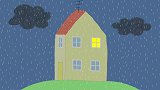 夜晚下了一夜的雨，佩奇出门一看，家都变成了孤岛了