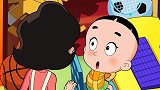 大头儿子：大头鞋带没系好，踢球时竟然开了，整个人摔了出去