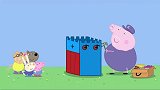 小猪佩奇：小狗丹尼坚守阵地，即使下着大雨，也不离开城堡！