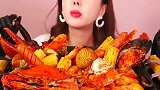 吃麻辣波士顿龙虾配螃蟹，吃得太馋人了！