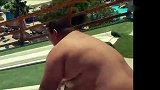 大胖子从天而降，看看他们玩水搞笑瞬间，你说水会溅多高？