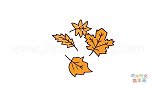 自然简笔画大全，画天天落叶简笔画