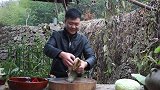 二哥今天做鲶鱼炖豆腐，柴火灶炖，麻辣鲜香好带劲，冬天吃太爽了