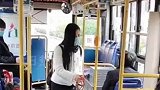女子携导盲犬乘坐公交车