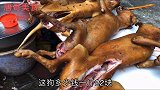 玉林狗肉一条街，百人露天喝早酒吃脆皮狗肉，生意真火！