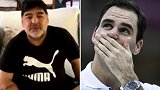 GOAT相惜!马拉多纳录视频狂赞费德勒 真情实感说哭网球天王