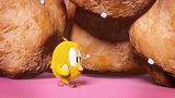 小鸡jaki在哪儿：小鸡来到面包盘，到处摘石头，玩的很开心