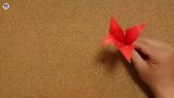 制作纸花视频教程，教你折叠一朵漂亮的百合花