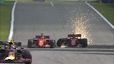 F1法拉利两位车手激烈“自相残杀” 双双爆胎退赛惨不忍睹