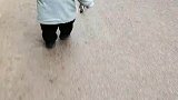 这么冷的天，不冷吗，非要往外窜！别人溜娃，溜猫，溜狗，他溜刀