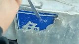 快到收费站才发现车牌被遮挡了，不知道摄像头上的冰，比这厚吗？