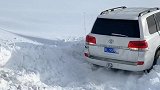 骆驼哥的车陷雪里了