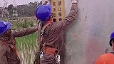 施工现场实拍，带电作业