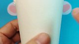 一次性纸杯和吸管，做个可爱的小白兔躲猫猫，让放假的孩子做起来