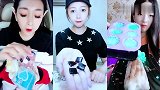 美女直播吃彩色琥珀糖，看着真过瘾，是我向往的生活
