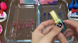DIY彩色眼影和各种口红，全部搭配加入到水晶泥，自制史莱姆