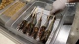 韩国街头小吃，巨型虾热狗、黑虎虾热狗看起了真过瘾，真想吃一口