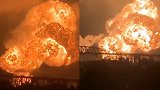 美国费城天然气精炼厂发生大规模爆炸  火球照亮夜空