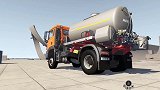 BeamNG：21吨城市洒水车开足马力测试超强悬挂性能