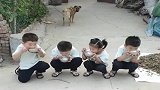 这就是奶奶带大的四胞胎，吃饭的样子太经典了，差点笑喷了