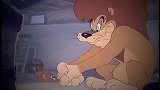 猫和老鼠：杰瑞看见了大狮子，给吓得到处躲窜