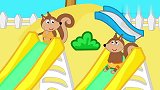 卡通益智动画 公益劳动的狐狸和松鼠