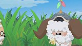 喜羊羊与灰太狼：慢羊羊真狠，把族长的胡子都剪了，这下更秃了