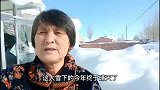 天晴了，通辽库伦的雪有多厚岁的老太太带你看，足足有米厚