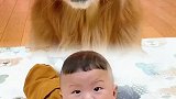 金毛轮胎帮主人带孩子，看它忙不停的小模样太可爱了，狗狗成精了