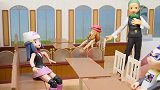 宝可梦玩具，宝可梦训练师都来到皮卡丘咖啡厅用餐，大家其乐融融