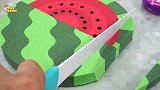 启蒙教育 创意DIY太空沙绿油油的大西瓜玩具模型 趣味手工