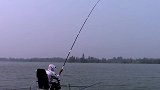 秋季午后，大河边用6.3米鱼竿钓鱼，一会就钓了好多大板鲫