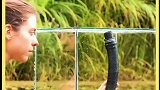 小姐姐在水池里做的鱼缸