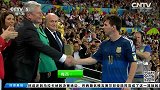 世界杯-14年-淘汰赛-决赛-世界杯颁发金球奖给梅西-新闻