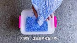 小仓鼠在蓝色泡沫球里窜来窜去的，真好玩