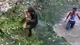 三十多斤大鱼终于出水了！