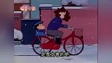 蜡笔小新：下雪天美伢骑车送小新去幼稚园，一路好艰辛都晕倒了