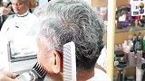 很精神的一款老年人男士发型，硬朗利落，时尚显年轻