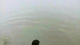 男子第一次钓到大鱼就遇到这种事
