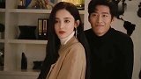 古力娜扎穿羊羔毛外套气质佳红唇衬雪肌更显美艳动人