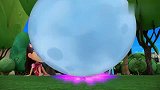 睡衣小英雄：月光女的大球到处弹，要把超人吸到里面，赶紧逃呀