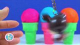 米奇邀卡通斑马吃冰淇淋 拆彩泥奇趣蛋积木机器人玩具